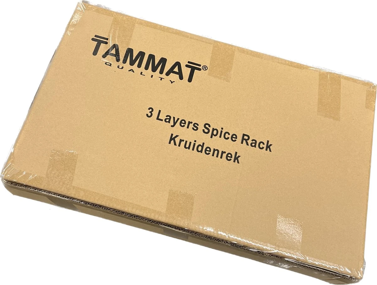 TammaT - Kruidenrek - Kruidenrek Staand - Inklapbare Keukenrek - 3-laags 35x21x56,5CM - Keuken Organizer - Aanrecht Organizer - Keuken Opslag - Roestvrij Staal - Opbergrek - Keuken Organizers - Roestvrij En Krasvrij 8 TammaT - Kruidenrek - Kruidenrek Staand - Inklapbare Keukenrek - 3-laags 35x21x56,5CM - Keuken Organizer - Aanrecht Organizer - Keuken Opslag - Roestvrij Staal - Opbergrek - Keuken Organizers - Roestvrij En Krasvrij - Afbeelding 8