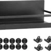 Dieux® - Magnetisch Kruidenrek - Ophangbaar Opbergrek - Keukenrek - Complete Set - Aanrecht Organiser - Badkamerrek - Wandrek - Staal - Zwart - Pasen