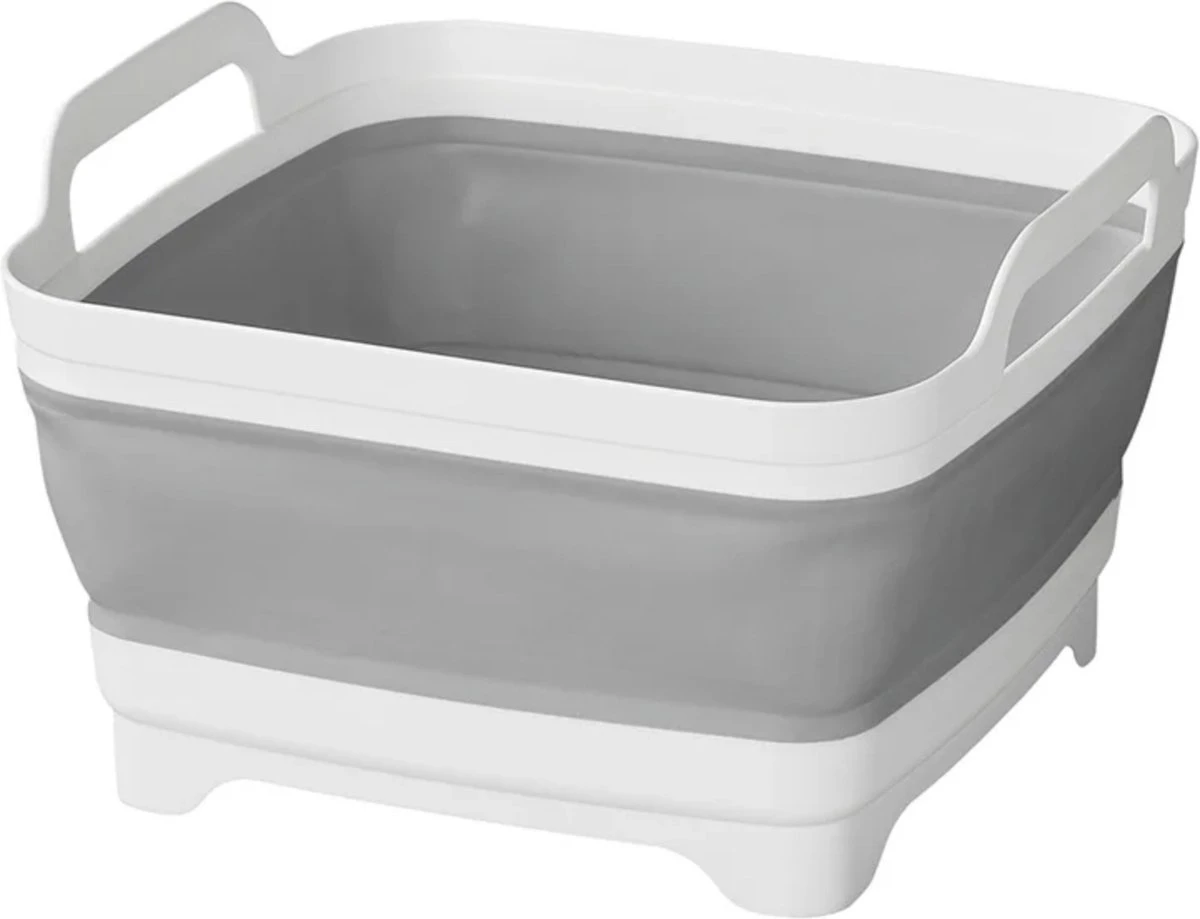 Opvouwbare Wasbak 18L - Met Stop - Afwasbak - Afwasteil - 30x30x20 Cm 1 Opvouwbare Wasbak 18L - Met Stop - Afwasbak - Afwasteil - 30x30x20 Cm