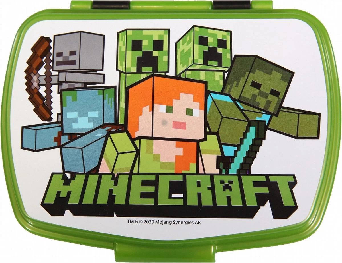 Mickey Mouse Minecraft Broodtrommel - 17x14 Cm - Brooddoos - Sandwich Box 3 Mickey Mouse Minecraft Broodtrommel - 17x14 Cm - Brooddoos - Sandwich Box - Afbeelding 3