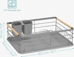 Navaris Afdruiprek Met Uitneembare Bestekhouder - Afwasrek Met Losse Lekbak - Vaatwasrek Met Plateau - Voor Bestek, Borden, Schalen En Pannen 11 Navaris Afdruiprek Met Uitneembare Bestekhouder - Afwasrek Met Losse Lekbak - Vaatwasrek Met Plateau - Voor Bestek, Borden, Schalen En Pannen -Mepal Shop 1200x930 2