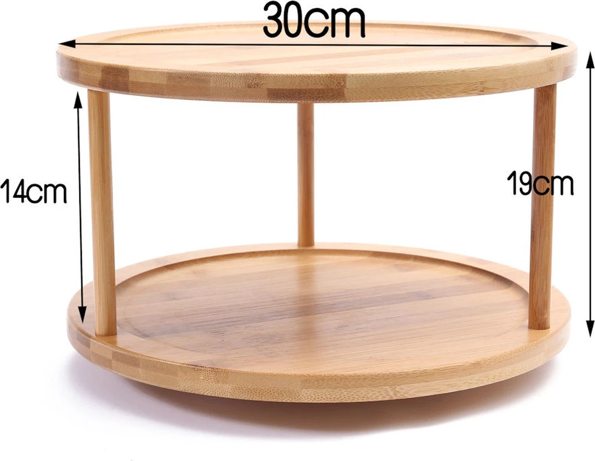 Merkloos Decopatent® Kruidenrek / Fruitschaal Bamboe - Rond - Kruiden Carrousel - Draaibaar - Staand Bamboe Specerijenrek Draaiplateau - Fruitrek 6 Merkloos Decopatent® Kruidenrek / Fruitschaal Bamboe - Rond - Kruiden Carrousel - Draaibaar - Staand Bamboe Specerijenrek Draaiplateau - Fruitrek - Afbeelding 6