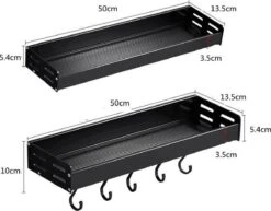 Merkloos TDR - Kruidenrek - Ophangbaar - Inclusief 6 Verplaatsbare Haken Voor Keukengereedschap - 50 Cm - Zwart 10 Merkloos TDR - Kruidenrek - Ophangbaar - Inclusief 6 Verplaatsbare Haken Voor Keukengereedschap - 50 Cm - Zwart -Mepal Shop 1200x938