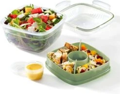 Lock&Lock Saladebox - Salade Lunchbox To Go - Salade To Go - 950 Ml - Lekvrij - Met Verdeelvakjes - Groen 8 Lock&Lock Saladebox - Salade Lunchbox To Go - Salade To Go - 950 Ml - Lekvrij - Met Verdeelvakjes - Groen -Mepal Shop 1200x939