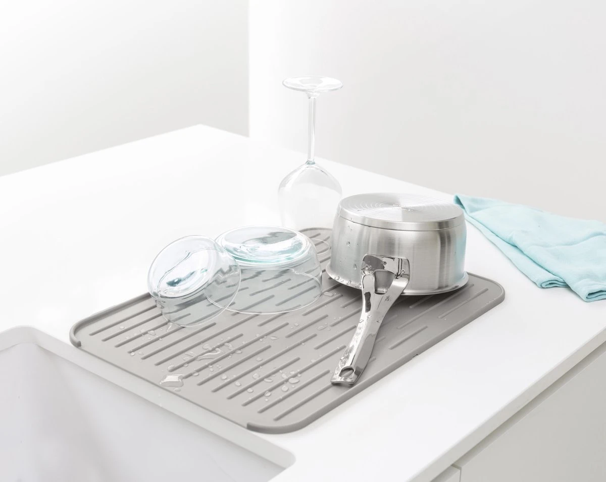 Brabantia SinkSide Afdruipmat - Siliconen - Mid Grey 3 Brabantia SinkSide Afdruipmat - Siliconen - Mid Grey - Afbeelding 3