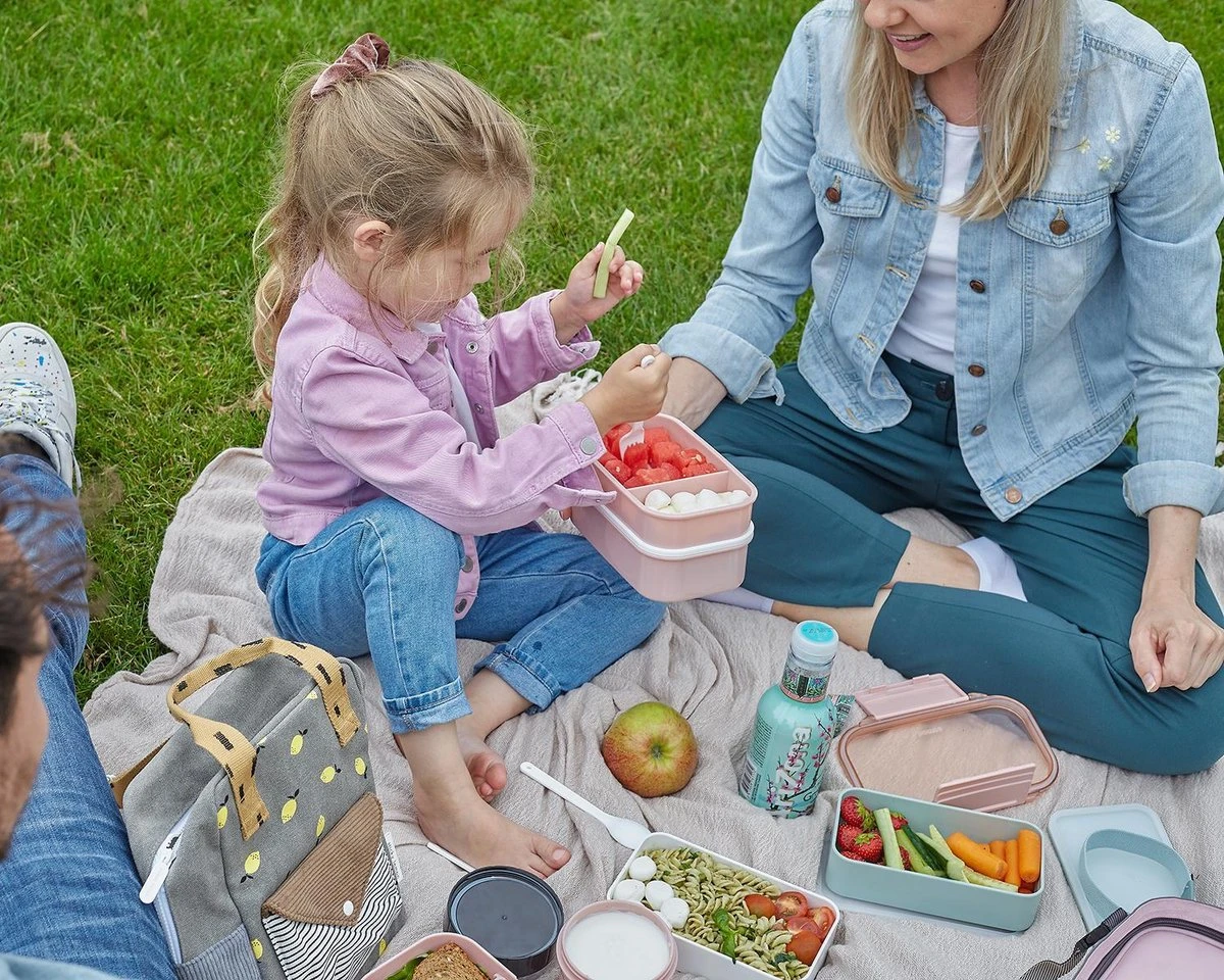 Homra Lunchbox STAQS Pink - Bento Box - 2 Laags Broodtrommel - 3 Compartimenten - Roze - Lunch To Go - Duurzaam Kunststof - BPA Vrij - 3 Vaks Lunchtrommel Voor Volwassenen - Inclusief Bestek - Magnetron, Diepvries, Vaatwasser Bestendig - Vers Houden 11 Homra Lunchbox STAQS Pink - Bento Box - 2 Laags Broodtrommel - 3 Compartimenten - Roze - Lunch To Go - Duurzaam Kunststof - BPA Vrij - 3 Vaks Lunchtrommel Voor Volwassenen - Inclusief Bestek - Magnetron, Diepvries, Vaatwasser Bestendig - Vers Houden - Afbeelding 11