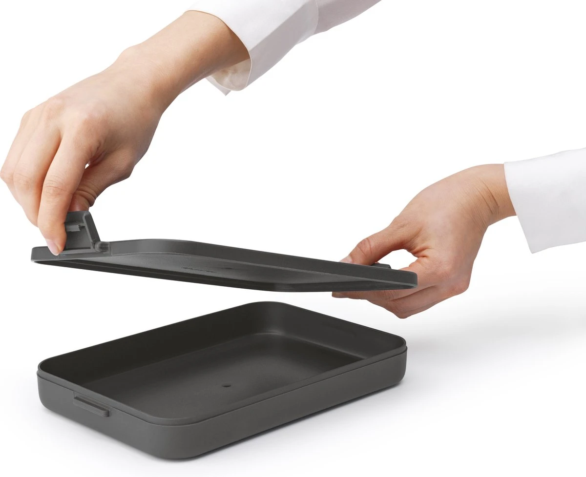 Brabantia Make & Take Lunchbox - Plat - Kunststof - Dark Grey 10 Brabantia Make & Take Lunchbox - Plat - Kunststof - Dark Grey - Afbeelding 10