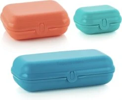 Tupperware Smartclip Set Van 3 (snackdoosjes)