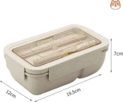 BentoBros® Duurzame Bento Box - Broodtrommel - Lunchtrommel - Lunchbox - Lunchset Voor Kinderen - Brooddoos - Duurzaam Hout - Inclusief Bestek - Voor Volwassenen En Kinderen - 0,85 Liter - Geschikt Voor Magnetron, Vriezer En Vaatwasser - Beige -Mepal Shop 1200x989