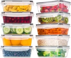 Vershoudbakjes - Meal Prep Bakjes - Lunchbox - Diepvriesbakjes - Vershouddoos - 10 Stuks - 1050ML - BPA Vrij - Stosh