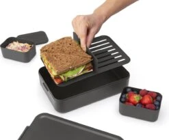 Brabantia Make & Take Bento Lunchbox Incl Bentobox - Large - Kunststof - Dark Grey -Mepal Shop 1200x996 1