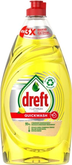 Dreft Platinum - Quickwash - Citroen - Vloeibaar Afwasmiddel - Voordeelverpakking 8 X 780 Ml -Mepal Shop 529x1200
