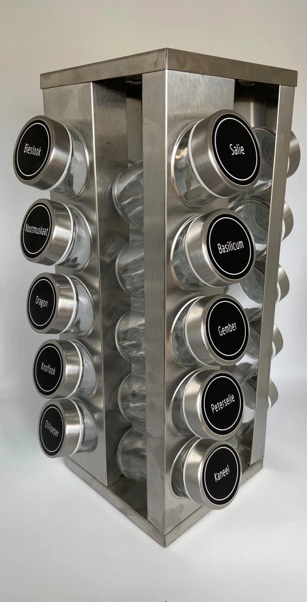 Pleasantwork Kruidenrek - Staand - Draaibaar - 20 Potjes 7 Pleasantwork Kruidenrek - Staand - Draaibaar - 20 Potjes - Afbeelding 7