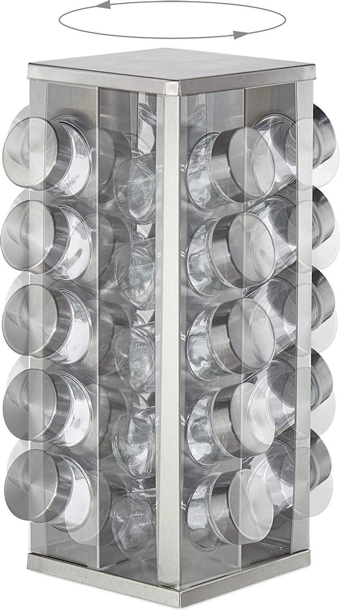 Pleasantwork Kruidenrek - Staand - Draaibaar - 20 Potjes 5 Pleasantwork Kruidenrek - Staand - Draaibaar - 20 Potjes - Afbeelding 5