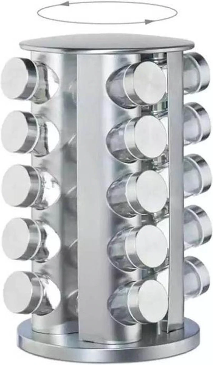 SensaHome 360 Graden Roteerbare Kruidencarrousel - Kruidenrek/Kruidenmolen - 20 Kruidenpotjes - 5 Laags - Draaibaar - 20 Specerijen Potjes - Specerijenmolen 14 SensaHome 360 Graden Roteerbare Kruidencarrousel - Kruidenrek/Kruidenmolen - 20 Kruidenpotjes - 5 Laags - Draaibaar - 20 Specerijen Potjes - Specerijenmolen - Afbeelding 14