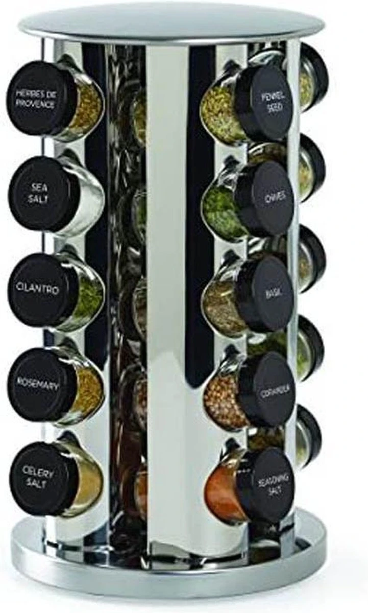 SensaHome 360 Graden Roteerbare Kruidencarrousel - Kruidenrek/Kruidenmolen - 20 Kruidenpotjes - 5 Laags - Draaibaar - 20 Specerijen Potjes - Specerijenmolen 5 SensaHome 360 Graden Roteerbare Kruidencarrousel - Kruidenrek/Kruidenmolen - 20 Kruidenpotjes - 5 Laags - Draaibaar - 20 Specerijen Potjes - Specerijenmolen - Afbeelding 5