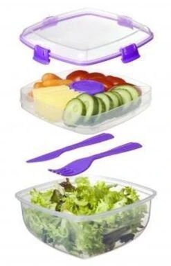 Sistema Salade Box Met Bestek - Geelgroen 12 Sistema Salade Box Met Bestek - Geelgroen -Mepal Shop 771x1200