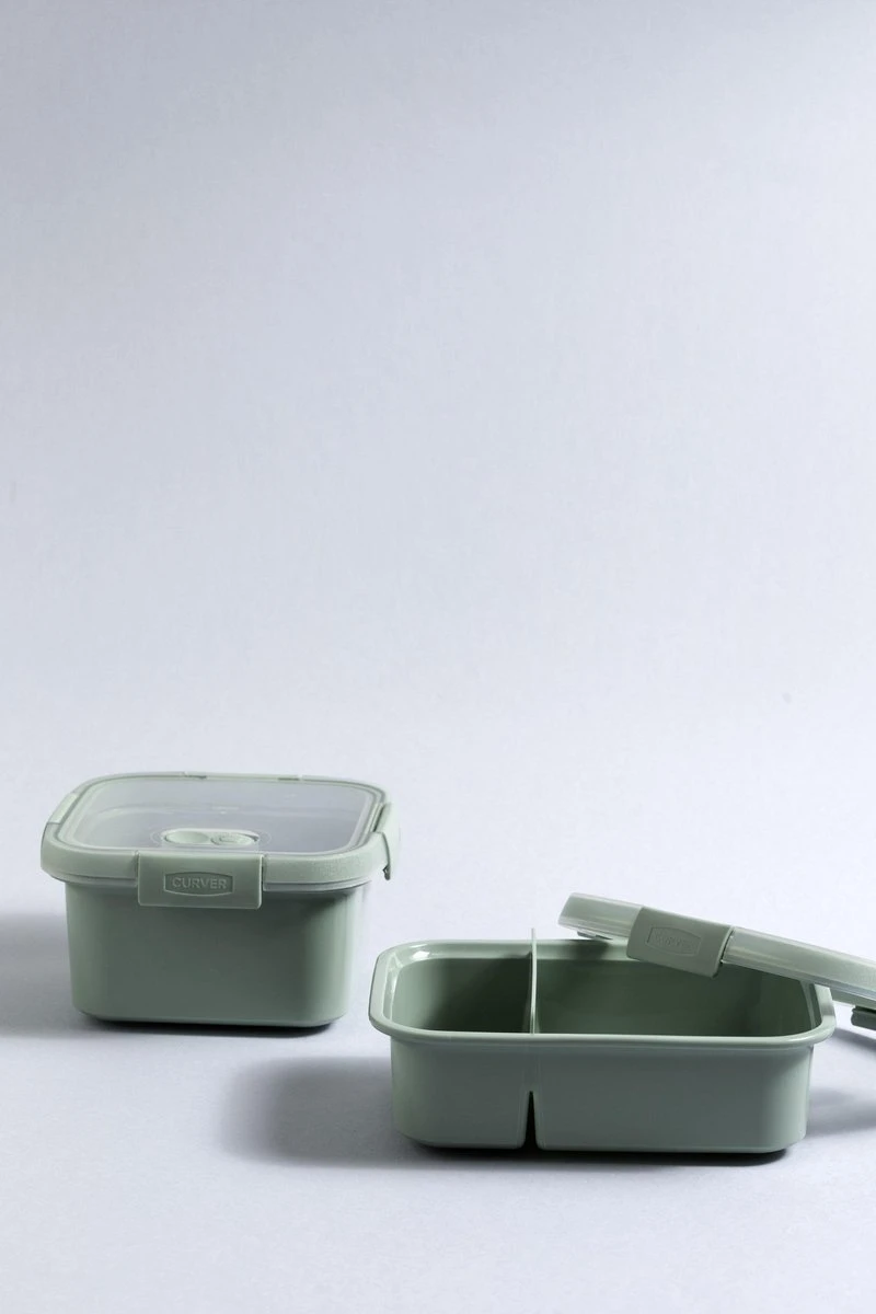 Curver Smart To Go Eco Lunchbox 0.6 + 0.3L Groen 6 Curver Smart To Go Eco Lunchbox 0.6 + 0.3L Groen - Afbeelding 6