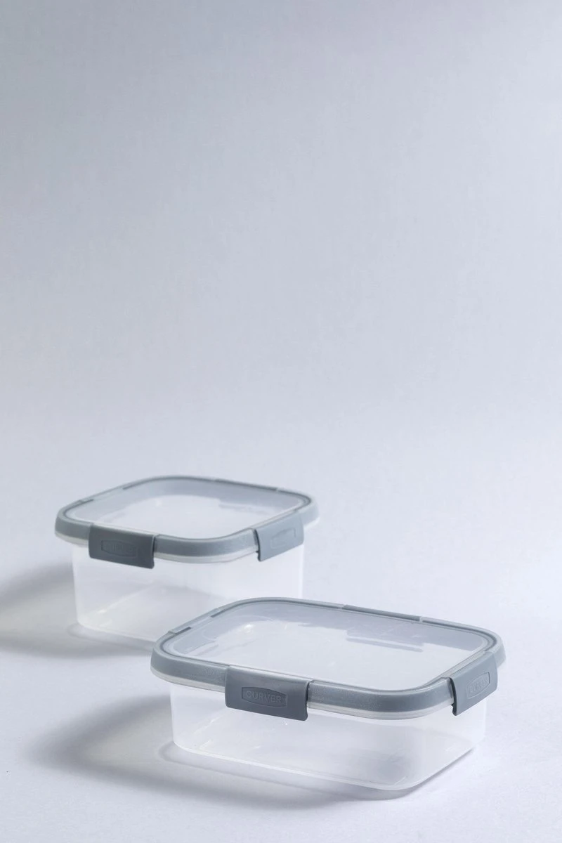 Curver Smart Fresh Eco Vershoudbakje Met Deksel - Rechthoekig - 1L - Transparant/Smokey Grey 4 Curver Smart Fresh Eco Vershoudbakje Met Deksel - Rechthoekig - 1L - Transparant/Smokey Grey - Afbeelding 4