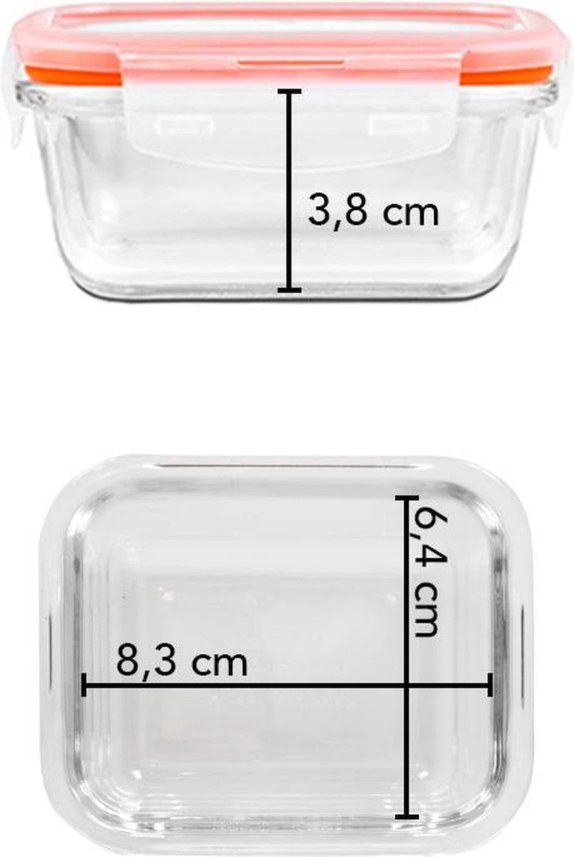 Lock&Lock Glazen (mini) Vershoudbakjes - Glazen Bakjes Met Deksel - Airfryer Bakjes - Set Van 4 Stuks - 160ml 8 Lock&Lock Glazen (mini) Vershoudbakjes - Glazen Bakjes Met Deksel - Airfryer Bakjes - Set Van 4 Stuks - 160ml - Afbeelding 8