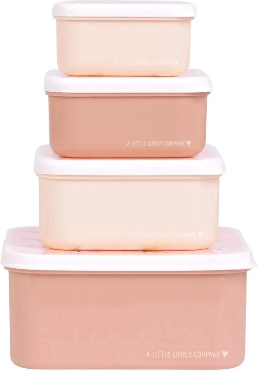 A Little Lovely Company - Brooddoos - Broodtrommel - Lunch & Snack Box Set Van 4 - Vlinders 6 A Little Lovely Company - Brooddoos - Broodtrommel - Lunch & Snack Box Set Van 4 - Vlinders - Afbeelding 6