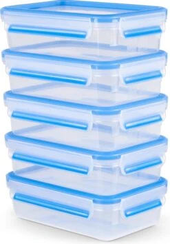 Voorkant 28 Tefal MasterSeal Fresh Mealprep Set - 5 X 800ml - Blauw