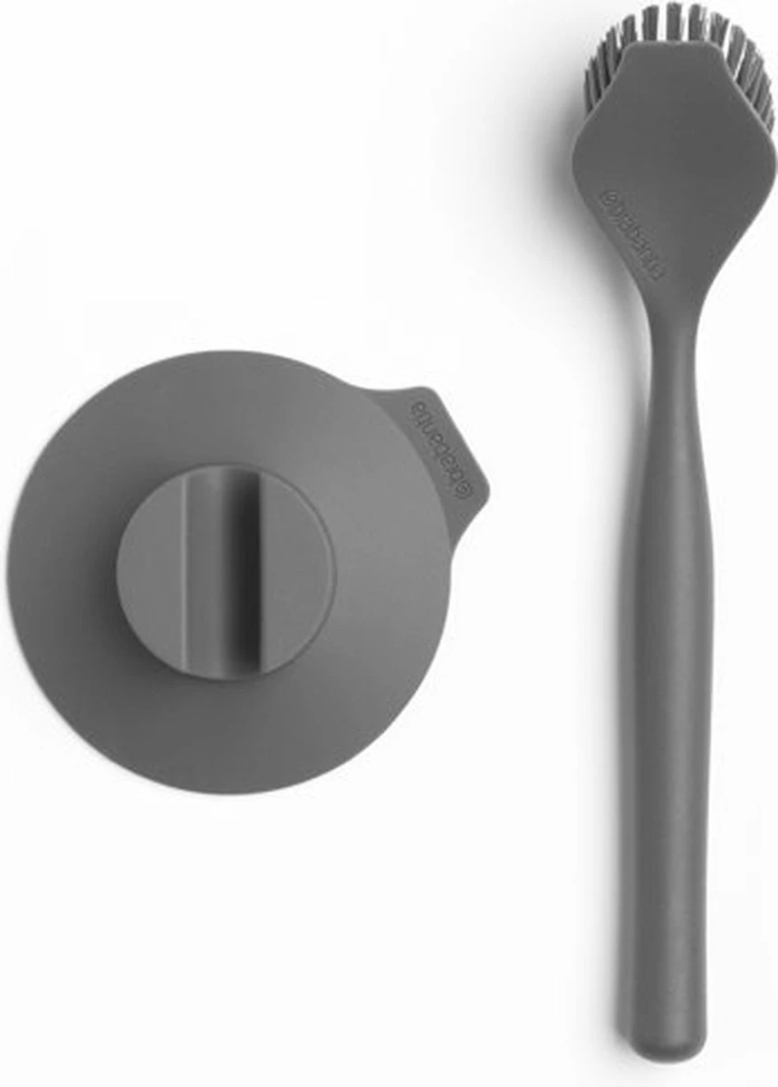 Brabantia SinkSide Afwasborstel - Met Zuignaphouder - Dark Grey 3 Brabantia SinkSide Afwasborstel - Met Zuignaphouder - Dark Grey - Afbeelding 3