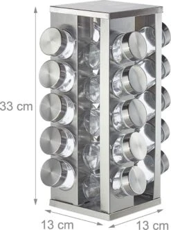 Pleasantwork Kruidenrek - Staand - Draaibaar - 20 Potjes 13 Pleasantwork Kruidenrek - Staand - Draaibaar - 20 Potjes -Mepal Shop 894x1200