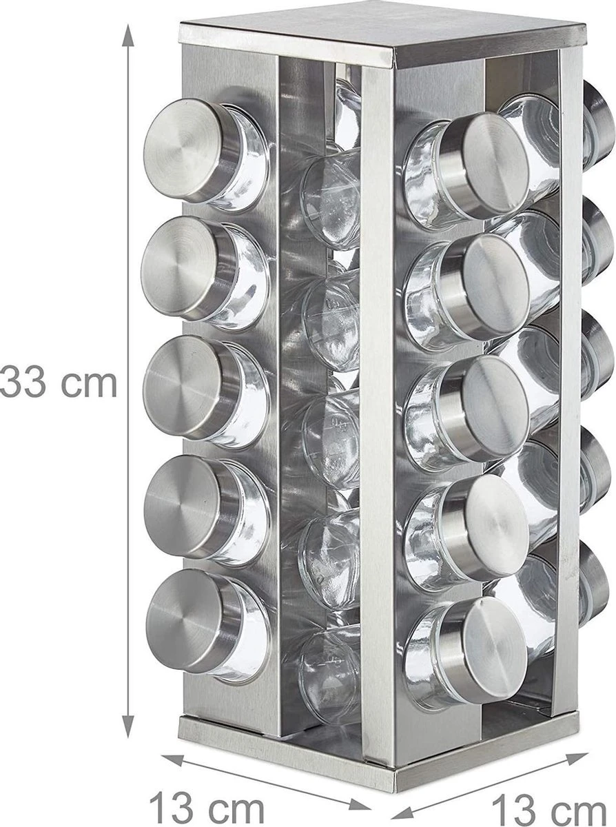 Pleasantwork Kruidenrek - Staand - Draaibaar - 20 Potjes 6 Pleasantwork Kruidenrek - Staand - Draaibaar - 20 Potjes - Afbeelding 6