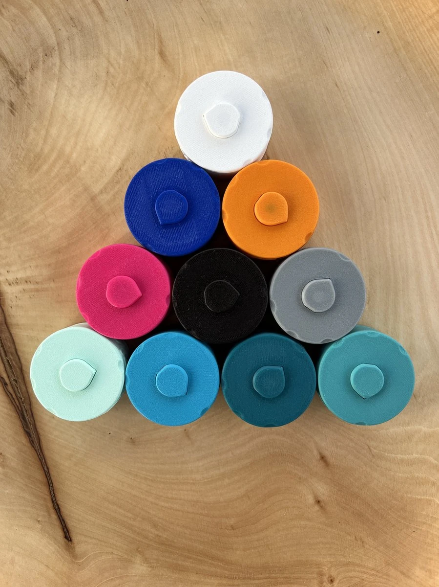 TasteDrops - Aroma Pod Case Houder - Te Gebruiken Voor Het Opbergen Van Air Up Pods - Oranje Met Logo - Geschikt Voor Air Up Drinkfles Pods - Magnetisch Stapelbaar - 2 TasteDrops - Aroma Pod Case Houder - Te Gebruiken Voor Het Opbergen Van Air Up Pods - Oranje Met Logo - Geschikt Voor Air Up Drinkfles Pods - Magnetisch Stapelbaar - - Afbeelding 2