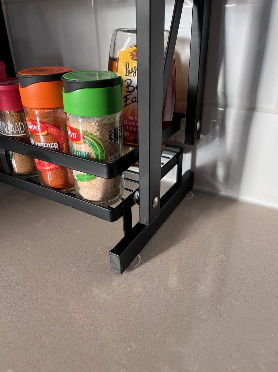 Merkloos Inklapbaar Kruidenrek - 2-laags Keukenrek - Aanrecht Organizer - Kruiden Etàgere - Staand Keukenrek 6 Merkloos Inklapbaar Kruidenrek - 2-laags Keukenrek - Aanrecht Organizer - Kruiden Etàgere - Staand Keukenrek - Afbeelding 6