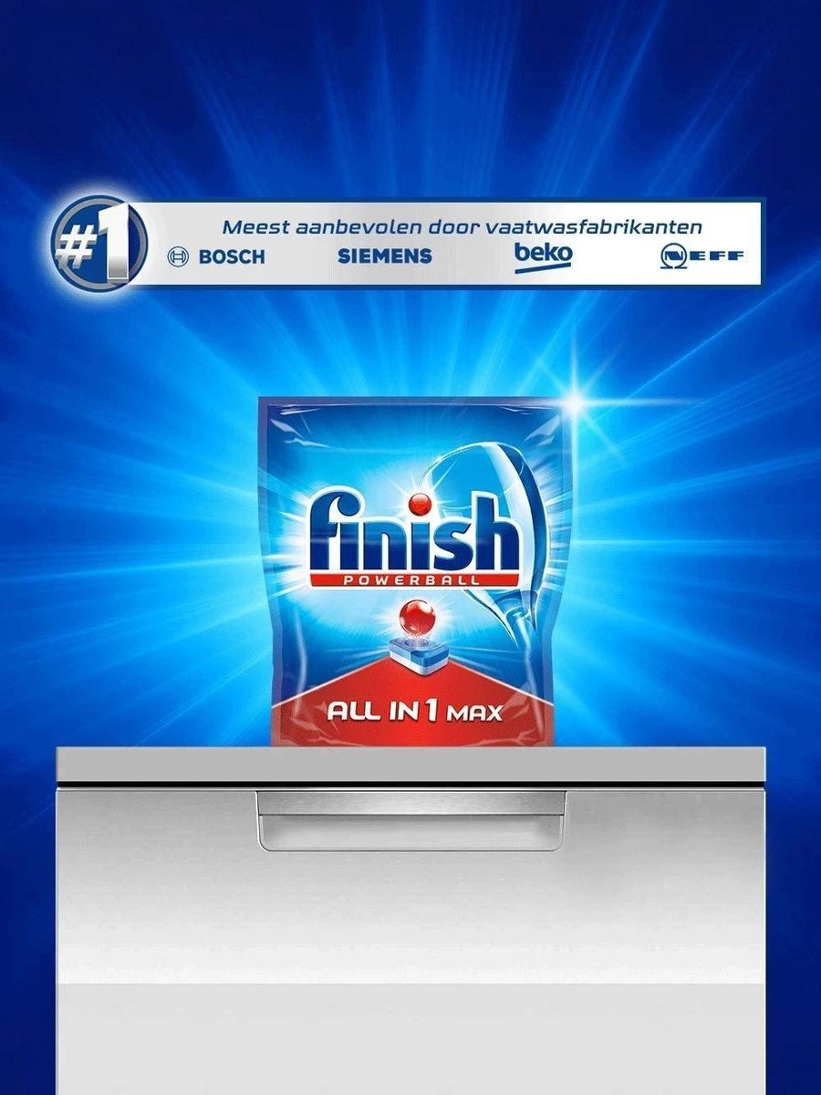 Finish All In 1 Max Citroen - Vaatwastabletten - 170 Tabs - Voordeelpak 2 Finish All In 1 Max Citroen - Vaatwastabletten - 170 Tabs - Voordeelpak - Afbeelding 2