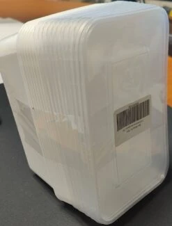 Bak, PP, Plastic Magnetron Bakjes 1000ml, Kilobak,, Wit 10 Stuks Met Deksel 172 X 150 X 80mm