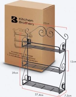 KitchenBrothers Kruidenrek - Staand En Ophangbaar - Voor 21 Potjes - 3 Laags - Metaal 12 KitchenBrothers Kruidenrek - Staand En Ophangbaar - Voor 21 Potjes - 3 Laags - Metaal -Mepal Shop 945x1200