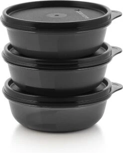 Voorkant 16 Tupperware Ruimteschaaltjes Black Editie