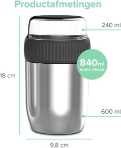 Coninx Thermos Lunchbox - Muesli Beker To Go - Isoleer Lunchpot - Yoghurtbeker To Go - Mueslibeker 840ml (600ml+240ml) - RVS 14 Coninx Thermos Lunchbox - Muesli Beker To Go - Isoleer Lunchpot - Yoghurtbeker To Go - Mueslibeker 840ml (600ml+240ml) - RVS -Mepal Shop 981x1200 2